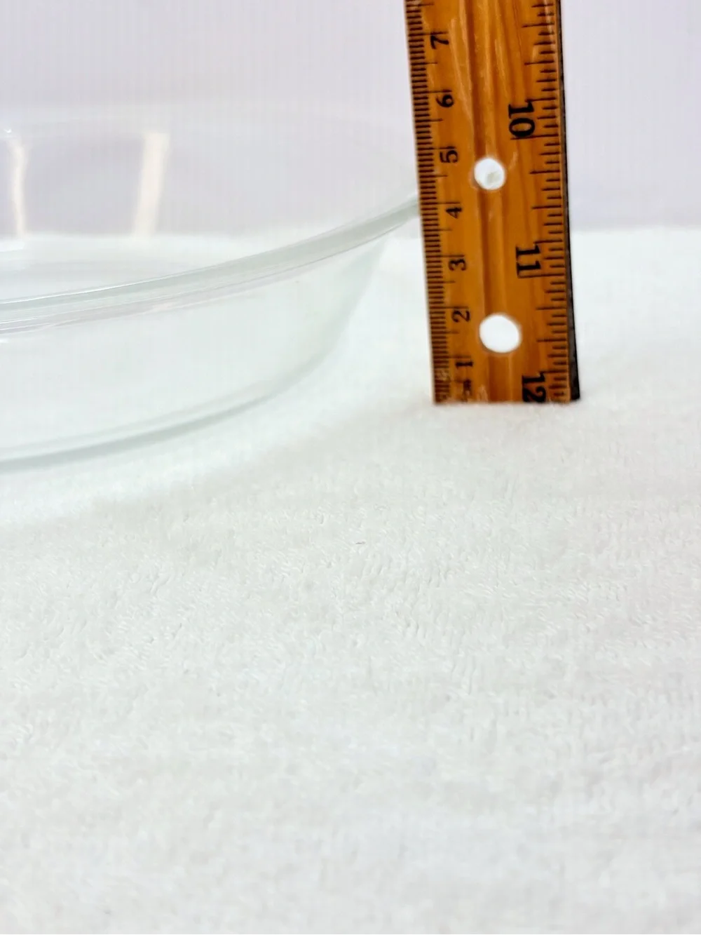 Vintage Pyrex Clear Pie dish with beautiful scalloped handles